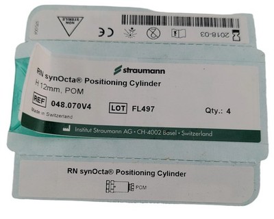 Straumann RN synOcta Positioning Cylinder H12mm POM REF 048.070V4 2pc