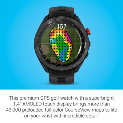 Garmin Approach S70 GPS Watch - Black/Black for sale online