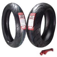 Kenda KM1 120/70ZR17 & 190/50ZR17 Sport Touring Motorcycle Tires w/ Keychain-2pk