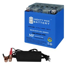 Mighty Max YB12A-A GEL 12V 12AH 165CCA GEL Motorcycle Battery  12V 2Amp Charger