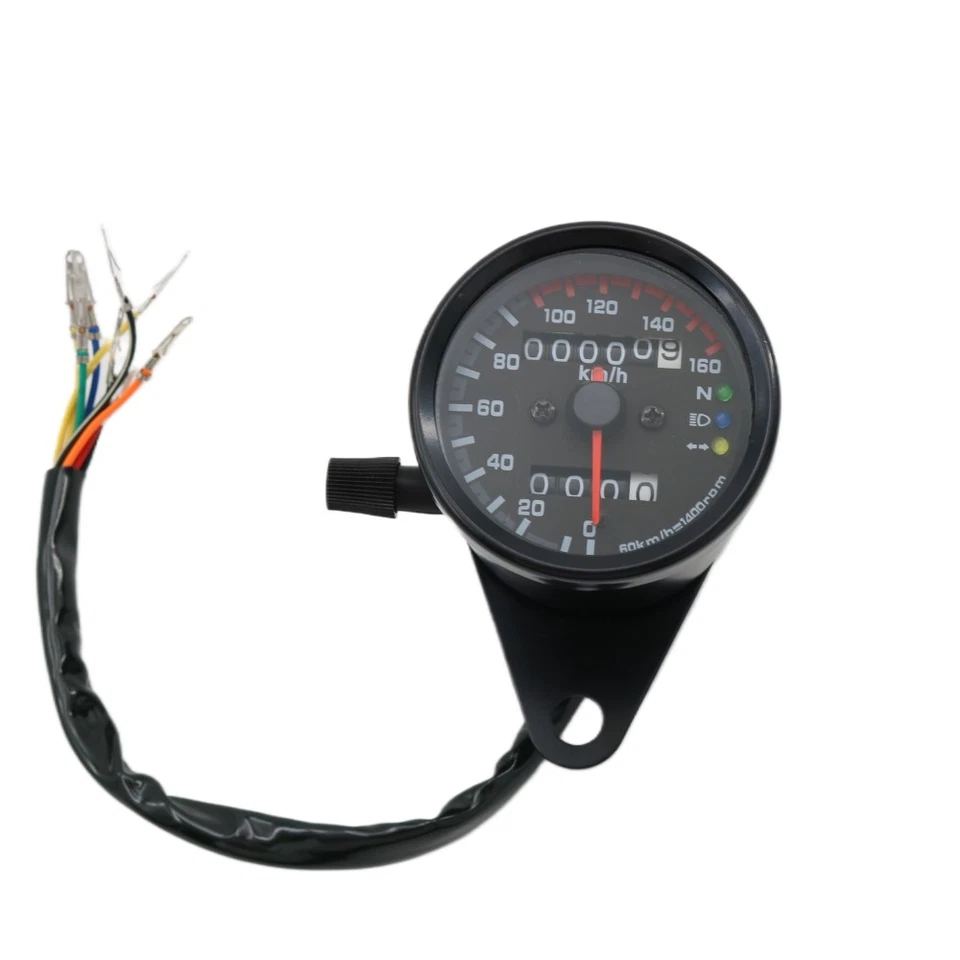 LED Backlight Dual Odometer KMH Speedometer Gauge For Honda Aprilia - Image 3 of 4