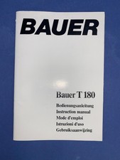Bedienungsanleitung Bauer T180 Instructions Manual gebraucht 