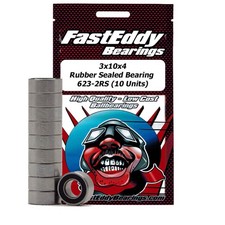 3x10x4 Rubber Sealed Bearing 623-2RS 10 Units