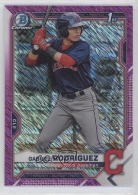 2021 Bowman Chrome Prospects Fuchsia Shimmer Refractor Gabriel Rodriguez 0mr3