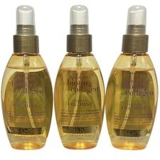 3 OGX Thick & Full + Biotin & Collagen 4 fl. oz. Weightless Oil Mists + Vit. B7