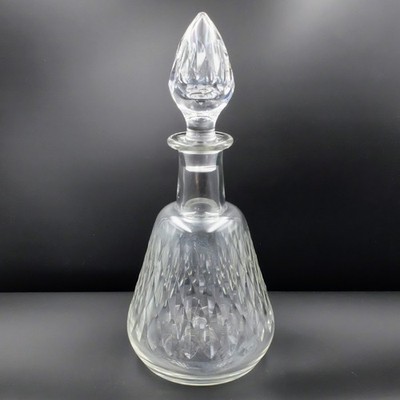Baccarat Klarglas Karaffe & Stopfen mit 'Armagnac' Diamant facettierte Dekoration