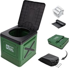 Foldable Portable Toilet for Camping & Travel – Heavy Duty 150kg Capacity, PP-AB
