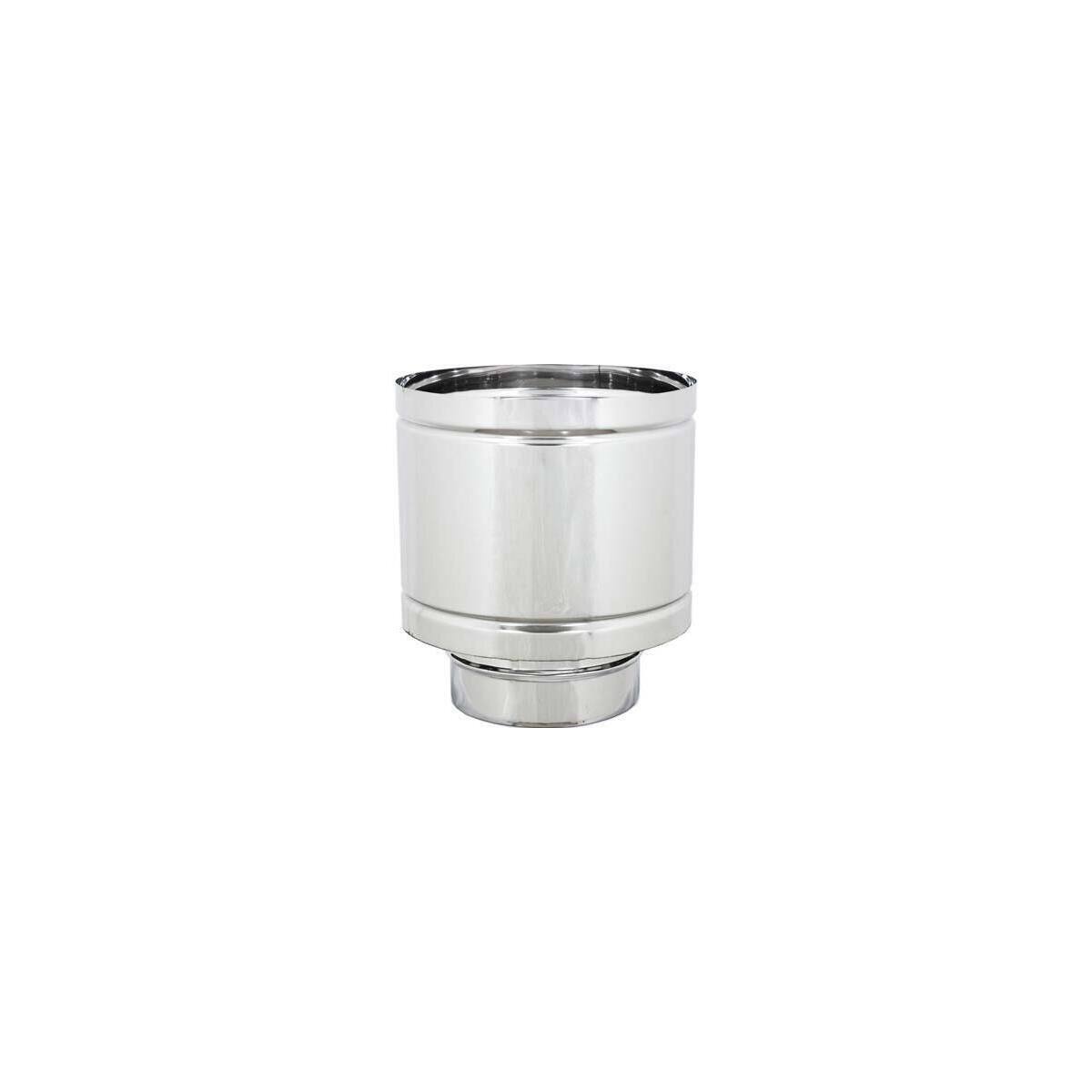 ZINCOGROUP - Terminale scarico a botte maschio acciaio inox 304 - Cm 8 h.cm 15