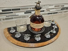 Blanton’s “Triple Crown” Display REAL Bourbon Barrel Wood Blantons Stopper Cork