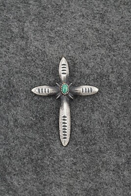 Turquoise & Sterling Silver Pendant - Martha Cayatineto