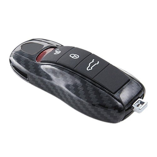 3Pcs ABS Carbon Fiber Style Fashion Car Key Cover Fob For Porsche Spyder 918 YG - Picture 6 of 11