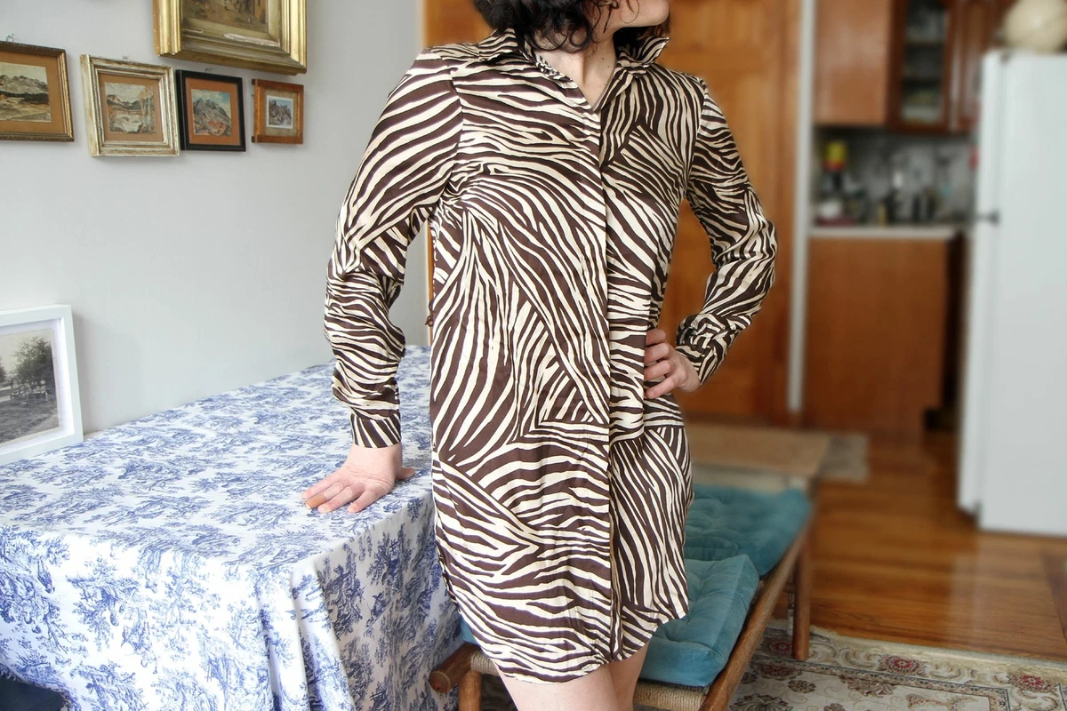 Animal print top dress h&m