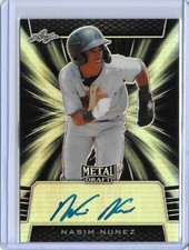 2019 Leaf Metal Draft NASIM NUNEZ Black Prismatic Auto RC 11/15 Nationals