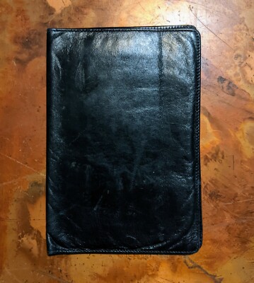 Vintage Lufthansa Buttery Leather Passport Cover Holder Notepad Ticket Billfold 