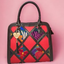 Embroidered Women s Leather Bag, Handcrafted Bag