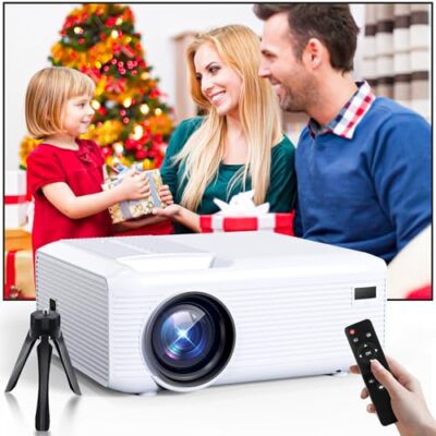  Kejog Mini Projector with Tripod