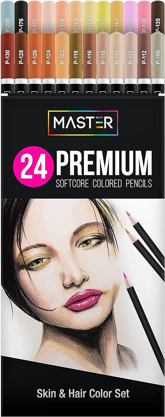 Ed Pencil Skin And Hair Tone Set With Premium Soft Thick 4 M