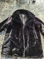 Primark Black Faux Fur Coat Size Xl Extra Large 18/20