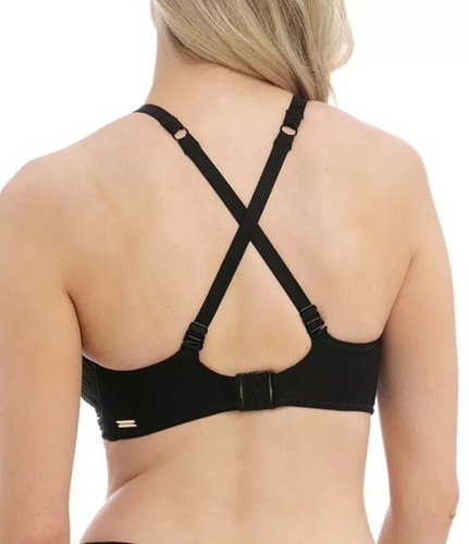 Fantasie Ottawa Bikini Top Size 34E Black Multiway Twist Bandeau Bra 6495 New - Picture 12 of 12