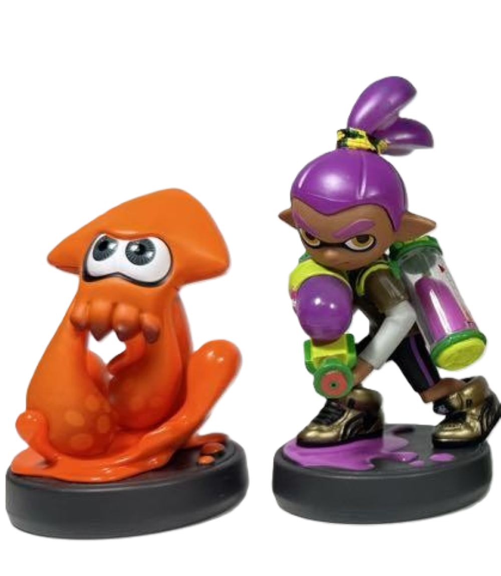 Nintendo Amiibo Splatoon Alt Color Orange Squid Purple Boy Used
