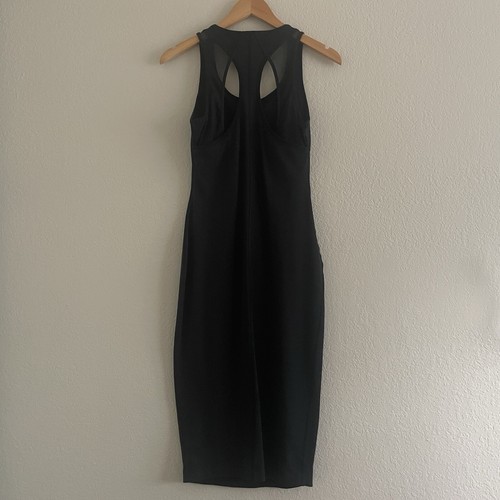 Lululemon Midi ärmelloses Kleid Damen 6 Racerback schwarz Mesh tailliert figurbetont - Bild 6 von 12