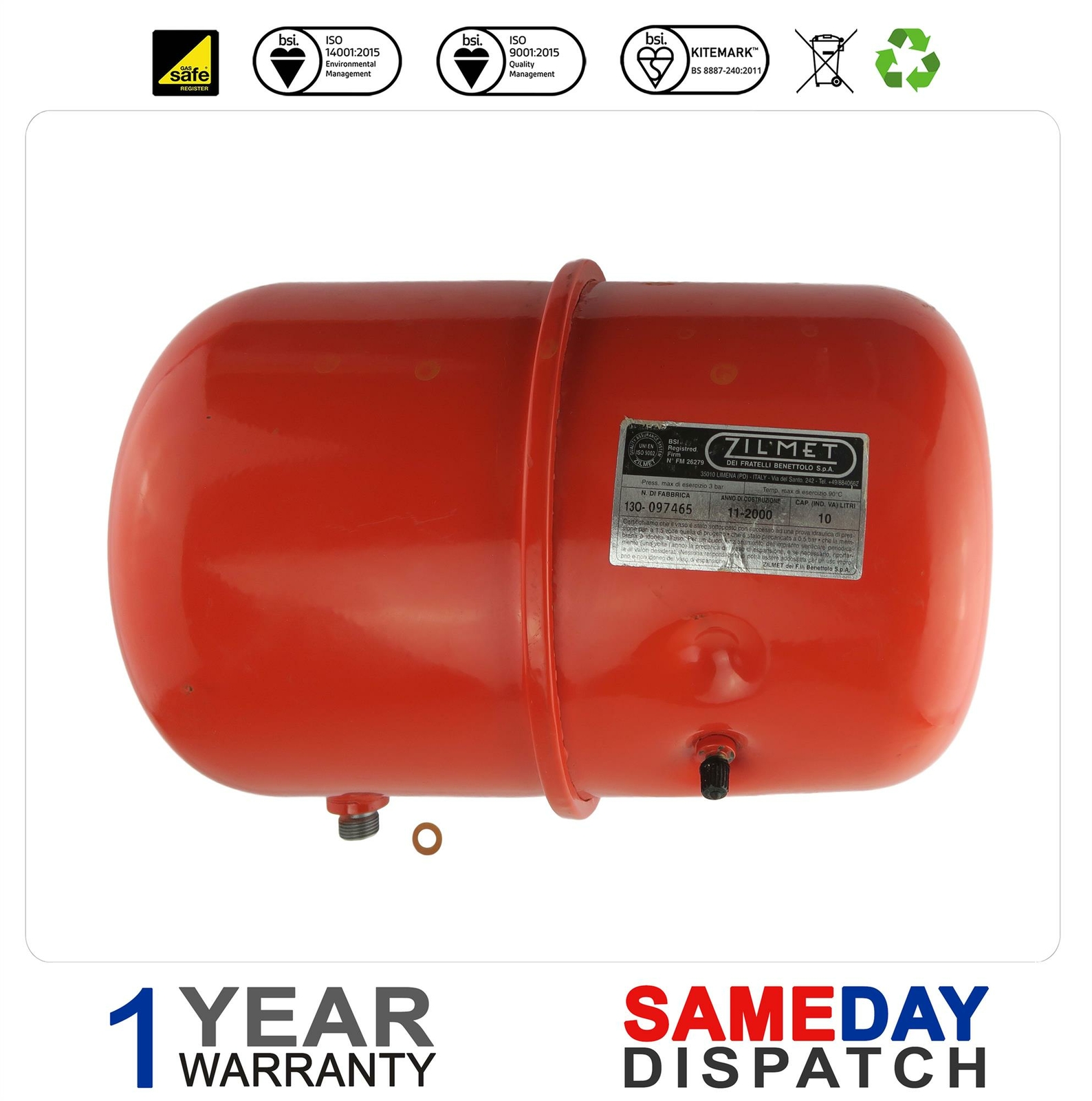 WORCESTER 15 24 SBi & 35 CDi II/ 28 II RSF BOILER EXPANSION VESSEL