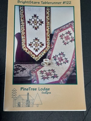Bright Stars Table Runner Quilt Pattern 17'' x 50'' Pine Tree Lodge Designs