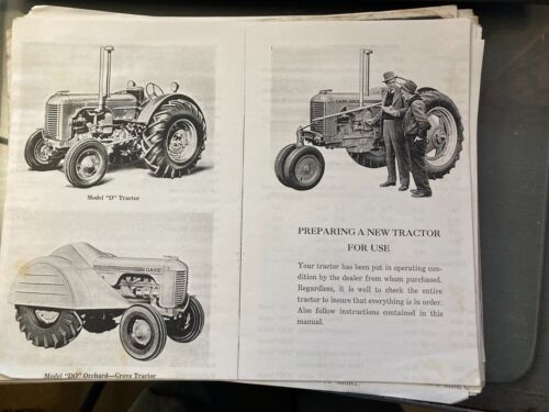 BOÎTIER années 1930 manuel d'instructions pour l'opérateur de tracteur, modèle D, DC, DO, CC  - Photo 1/12