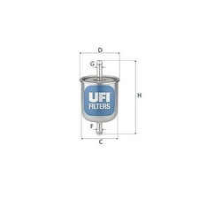 UFI 31.529.00 Kraftstofffilter für FORD INFINITI ISUZU  passend für NISSAN