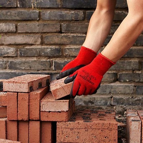 DEKTON Professional Grade Protection Builder Gloves Latex Coated Red/Black - Picture 4 of 8