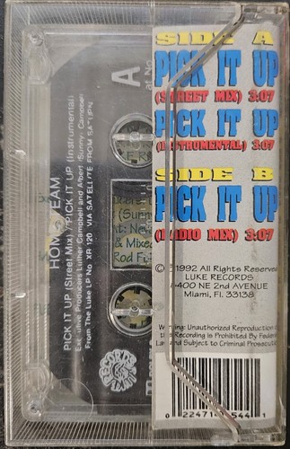 Home Team – Pick It Up cassette maxi-single 1992 Miami - Picture 2 of 2