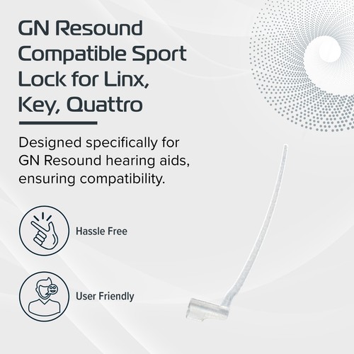 GN Resound Compatible Sport Lock for Linx 3D/Quattro/Key Models - Pack of 10 - 第 2/18 張圖片