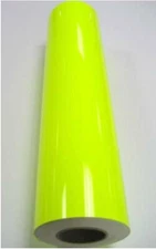 Fluorescent Yellow Sign Vinyl 24" x 10 ft Economy Grade