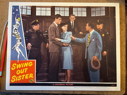 Swing Out Sister 1945 Universal 11x14" musical lobby card Rod Cameron