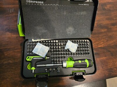 GripEdge Tools MBS132 132 Piece R.P.T. Multi-Bit Set Grip Edge for