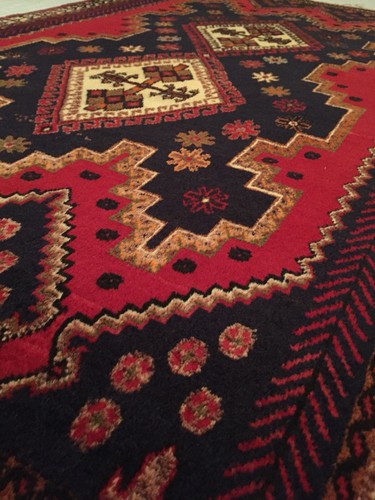HANDMADE RUG 100% WOOL STUNNING - FREE DELIVERY - Picture 9 of 12