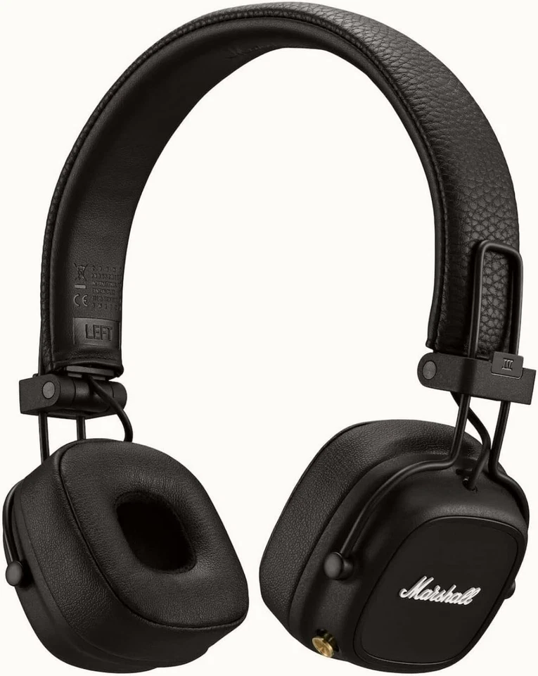 Marshall Major IV On Ear Bluetooth Black Headphones, Foldable Wireless Earphones - Image 4 of 4
