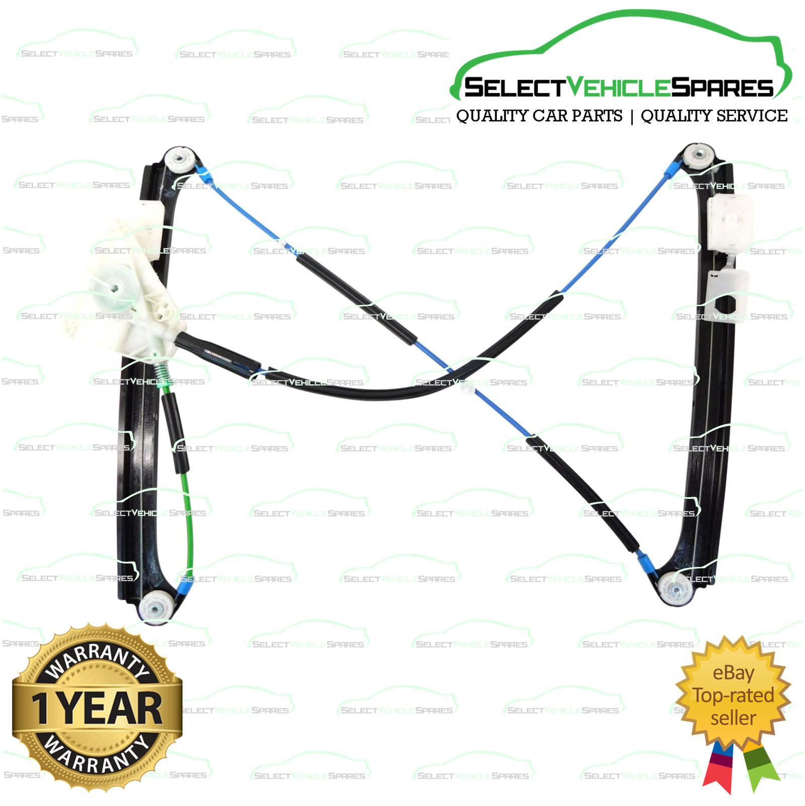 NEW AUDI A3 8P 3-DOOR PASSENGER SIDE FRONT WINDOW REGULATOR 2004-2012