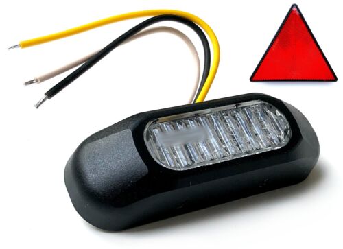 Flash frontal LED luz de advertencia con 3 modos de flash 12V 24V y triángulo coche camión naranja - Imagen 1 de 8