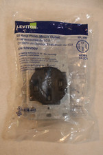 Leviton 50 amp flush mount wall outlet 125/250V black
