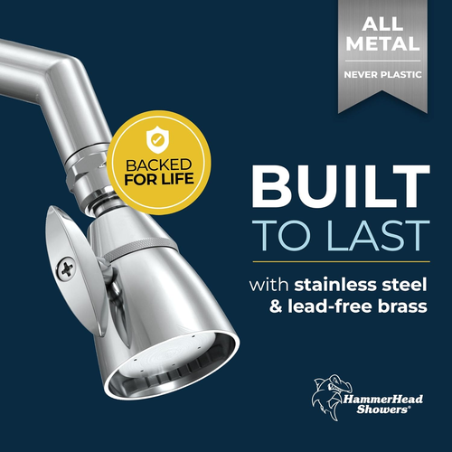 Hammerhead Showers® GANZMETALL 2 Zoll Hochdruck Duschköpfe - CHROM - 2,5 G - Bild 2 von 12