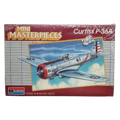 Mini Masterpieces Monogram Curtiss P-36A  Plane Model Kit Sealed #5014 Vintage 