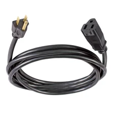 16AWG 3 Prong Black In/Outdoor Single Outlet Extension Cord Extra Reach 10 FT