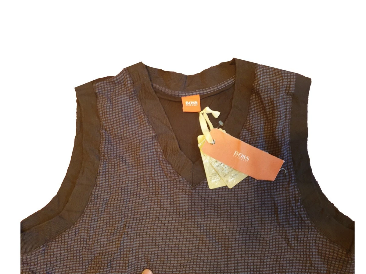 Hugo boss sleeveless jumper cheap