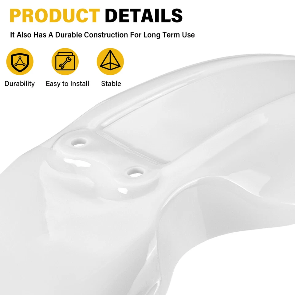 Guardabarros delantero blanco para Honda Z50R 1988 1989 1990 1991 1992-1999 61100-GW8-670ZA Foto 4 de 4