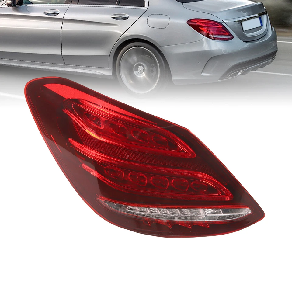 Left Driver Tail Light For 2015-18 Mercedes Benz C-Class W205 C300 LED Taillight Foto 2 de 4
