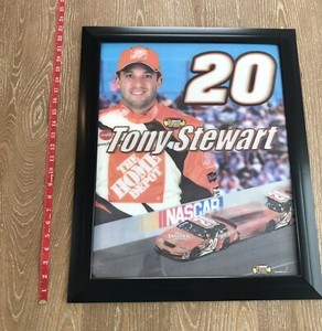 Tony Stewart #20 Nascar Framed Hologram Picture 23 X 19