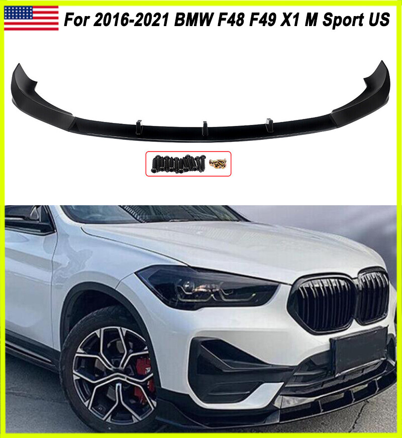 Fit For BMW F48 F49 X1 2016-2021 Gloss Black AC Style Front Bumper