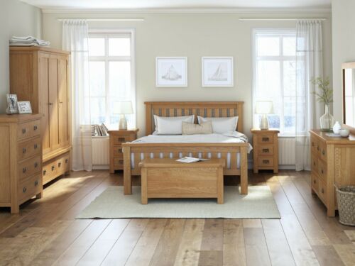 CHUNKY OAK EXTRA LARGE 5 DRAWER CHEST - TALL BEDROOM DRAWERS - SOLID WOOD - 80CM - Picture 5 of 24