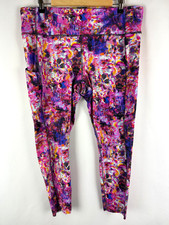 Rare Lululemon Flash Floral Seawheeze Fast Free High Rise Leggings 25” Size 16